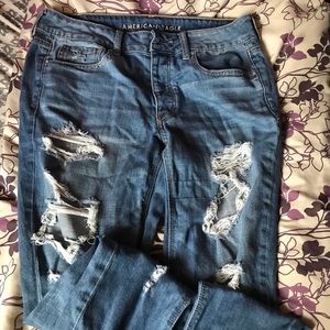 Tomgirl high waisted distressed denim jeans